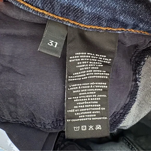 J Brand Maude Mid Rise Cigarette Jeans Idolize Dark Blue Wash 31 Denim Sleek Y2K - Picture 14 of 16